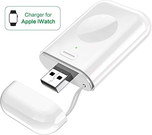 MQOUNY for Apple Watch Wireless Charger,Portable iWatch Charger Magnetic Wireless Charger 1000mAh Pocket Power Bank Compatible for Apple Watch Series 4 3 2 1 5 44mm 40mm 42mm 38mm (White)