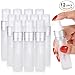 Olilia Frosted Glass Spray Bottles with Silver Fine Mist Sprayer 12 Pack of 10 ml, Refillable Empty Bottles Perfect for Essential Oils