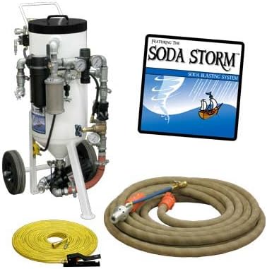 1.5 Cu. Ft. Soda Blasting Machine, Portable, Pressure Hold System, Pneumatic