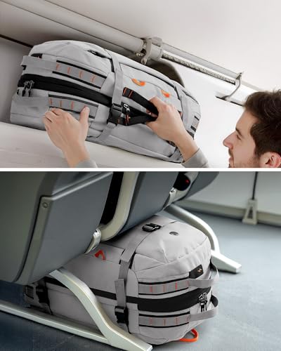 Tolaccea Travel Laptop Backpack Carry on Flight Approved, Large Personal Item Backpack Convertible Duffle Luggage Bag Daypack Business Rucksack Fits 15.6