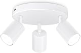 Ketom Round 3 Way Ceiling Spotlight Fitting White GU10 LED Rotatable view 9