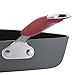 Rachael Ray Cucina Hard-Anodized Nonstick 11-Inch Deep Square Grill Pan, Gray with Cranberry Red Handle - 87632