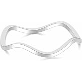 Jude Jewelers 2mm Stainless Steel Waved Shape Stackable Anniversary Wedding Band Promise Ring