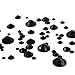 JET (280) black 144 pcs Swarovski 2058/2088 Crystal Flatbacks black rhinestones nail art mixed with Sizes ss5, ss7, ss9, ss12, ss16, ss20, ss30