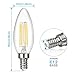 SHINE HAI Candelabra LED Filament Bulbs Dimmable 40W Equivalent, 4000K Neutral White Chandelier B11 LED Bulb E12 Base Decorative Candle Light Bulb, 6-Pack