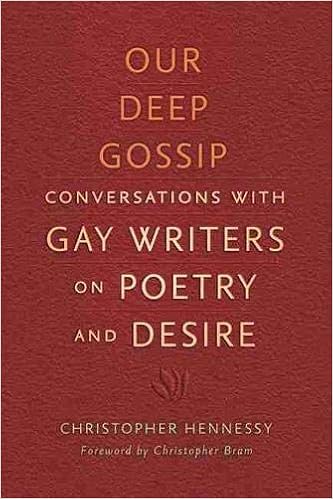 OurThe cover of Deep Gossip: Conversations with Gay Writers on Poetry and Desire. Text on a red background.
