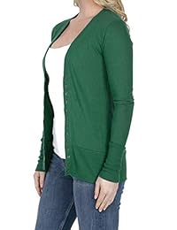 SHOP DORDOR - Chaqueta de punto para mujer con botones y manga larga