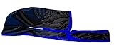 Rimix Silky Durag 360, 540, and 720 Waves Extra Long and Wide Straps Limited Edition (Black/Blue)