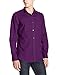 Calvin Klein Men's Mini-Check Poplin Shirt, Grape Juice, Medium