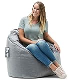 Big Joe Milano Bean Bag Chair, Gray Plush - 32