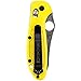 Benchmade - Mini Griptilian 555HG Knife, Sheepsfoot Blade, Plain Edge, Satin Finish, Yellow Handle