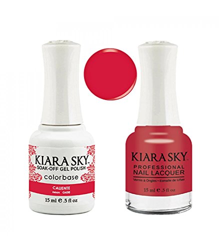 Kiara Sky Matching Gel Polish + Nail Lacquer, Caliente, .5 fl. oz Kiara Sky Matching Gel Polish + Nail Lacquer, Caliente, .5 fl. oz