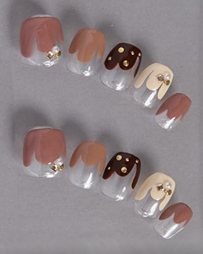 Amazon ゆずネイル ネイルチップ 薄ベージュ 濃ベージュ マルチカラー スイーツ A Q C ゆずネイル ネイルチップ 通販