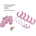 FeiGu Male Chastity Cage Device, Adjustable Silicone Cock Cage with 5 Rings for Male Penis Exercise