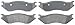 ACDelco Advantage 14D966M (19286165) Semi-Metallic Front Disc Brake Pad Set