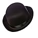 Adult Black Satin Derby Bowler Hat