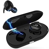 True Wireless Earbuds, BOROFONE Bluetooth 4.1 Cordless Stereo In-Ear Headphones with Charging Case Built in Mic Black