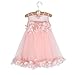 1-6T Kids Girls Mesh Tulle Skirt Dress for Birthday Flower Girl Special Occasion Light Pink