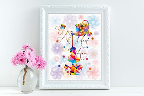 Uhomate-Alice-in-Wonderland-Alice-Wonderland-Home-Canvas-Prints-Wall-Art-Inspirational-Quotes-Wall-Decor-Living-Room-Bedroom-Bathroom-Artwork-C023-5X7