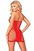 Pink Lipstick Women's Seamless Halter Net Dress