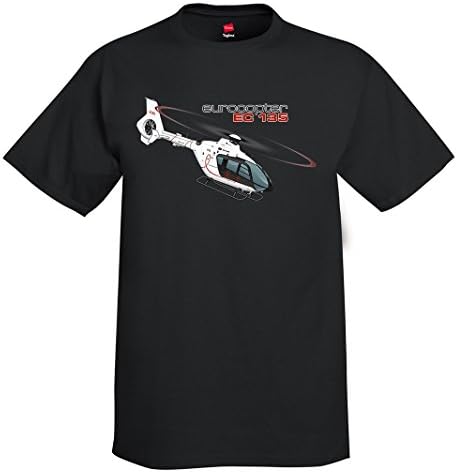 Eurocopter EC135 (Black) Helicopter T-Shirt - Personalized With Your N#