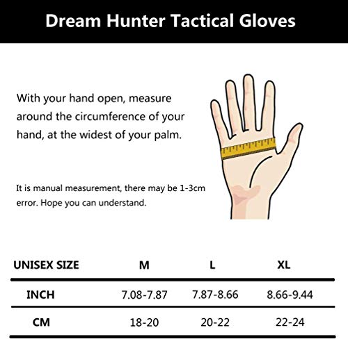 image for Dream Hunter Tactical Gloves, 1 Pair Touch Screen Military Rubber Hard