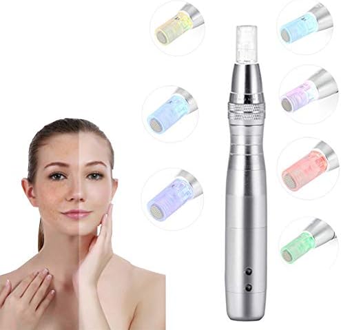 Picosecond Pen 7 Light LED Photon Derma Pen with 12 Pin Depth Adjustable Nano Head Anti-Aging Auto Tools