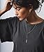 Lariat Necklace Bar Pendant Necklace Y Necklaces for Women Gold Silver Necklace Dainty Jewelry Gift (B:Silver)