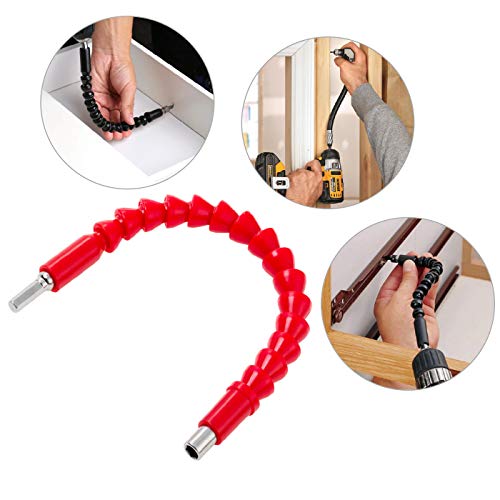 3PCS 11.6 Inches Flexible Shaft Extension Bits with 10 Drill Bit Set 1/4" Hex Head Drill Flexible Shaft for Electrical Screwdriver or Hand Drill Multi-angle Work - Thumbnail 3