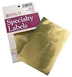 OS-721 Maco Notary Gold Seal Labels, 2-1/4-inch, TWO (2)BOXES, (64 SEALS)
