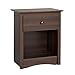 Prepac Sonoma Traditional Tall Nightstand Side Table with 1 Drawer and Open Shelf, Functional Bedside Table 16