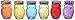 Style Setter Owl Colors Jars with Lids (Set of 6), Multicolor