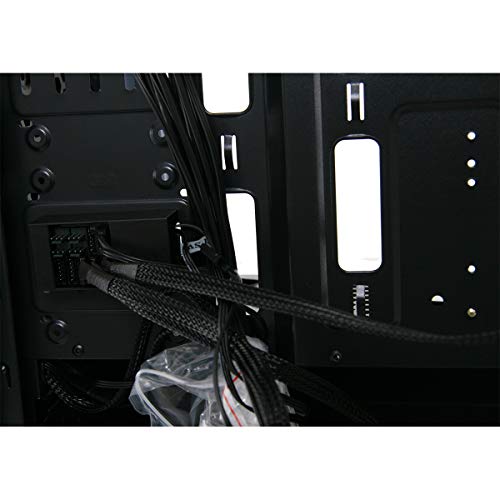 CiT G Force Mid-Tower RGB PC Gaming Case, ATX, Windowed Side Panel, Excellent Cooling Support, 3 x 120mm RGB LED Fans Included, Watercooling Ready, Hub & IR Remote Controller Included | Black