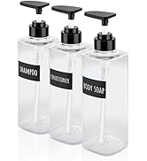 Amazon Segbeauty シャンプーボトル ディスペンサー 水色 300ml 3本セット 詰め替えボトル 容器 おしゃれ 浴室 洗面所 ウイルス対策 ソープ シャンプー用ディスペンサー ホーム キッチン オンライン通販