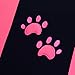 YupbizAuto 2 Tone Black and Pink with Pink Paws Logo Front and Rear Fabric Car Seat Covers Support 50/50, 60/40 Rear Split Seat for Women