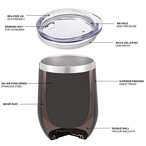 2 DOMICARE+Insulated+Tumbler+Glasses+Black