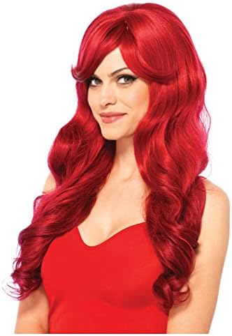 Party Hair's Adult Ariel Wig, Princess Wig, long red wig, mermaid wig