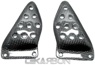 Tekarbon, Carbon Fiber Rear Heel Plates, for Buell Firebolt XB9R / XB12R, 1x1 Plain Weave