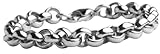 Ben Junot USA: WOMEN 7mm Rolo Chain Bracelet - Stainless Steel Length 19 Cm = 7.5 Inches