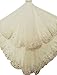 WDING 2 Tier Lace Sequins Appliqued Edge Bridal Wedding Veil Fingertip Length 35