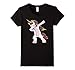 Womens Dabbing Unicorn Shirt - Funny Unicorn Dab Tshirt Gift Medium Black