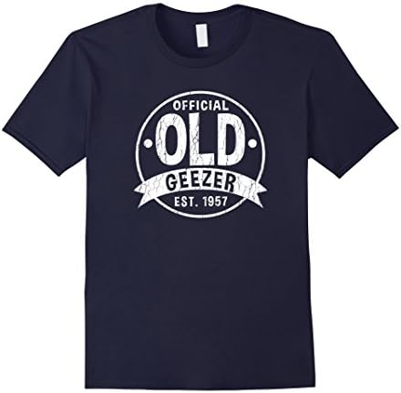 Men's Official Old Geezer Est. 1957 60 Year Old Gift Birthday  2XL Navy