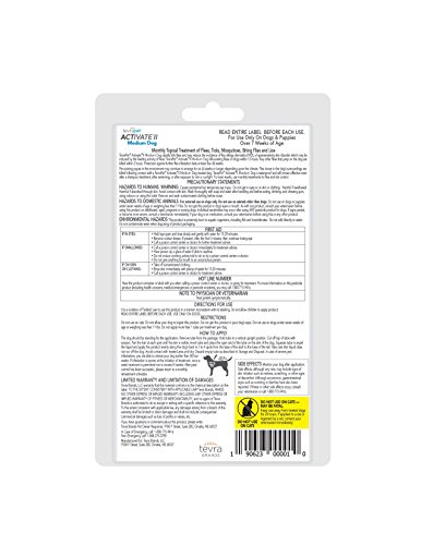 image for TevraPet Activate II Flea and Tick Topical for Dogs 11 lbs - 20 lbs, 4