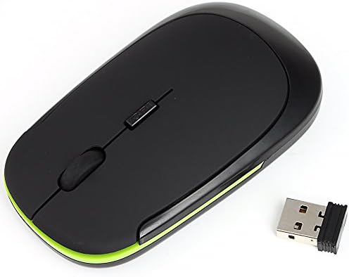 Ultra thin mouse Suitable for wireless compact wireless mouse PC compatible with Bluetooth! Convenient to carry! Optical Touch Mouse(Black)