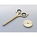 HMM Scissors - 2-in-1 All Purpose Scissors & Box Cutter - Heavy Duty, Lightweight, with Magnetic Brass Base for Office, Kitchen, & Crafts, Stainless Steel - Gold