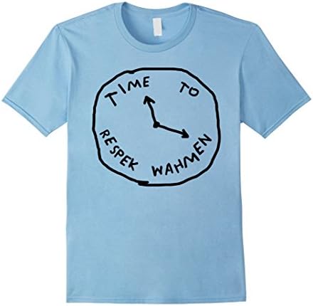 Mens Time To Respek Wahmen T-Shirt Medium Baby Blue
