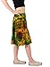 Orient Trail Women's Hippie Bohemian Boho Tie Dye Knee Length Midi Mini Skirt M/L Rasta Green