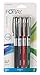 Office Depot Marker-Style Porous Point Pens With Soft Grips, Fine Point, 0.5 mm, Silver Barrel, Assorted Ink Colors, Pack Of 4