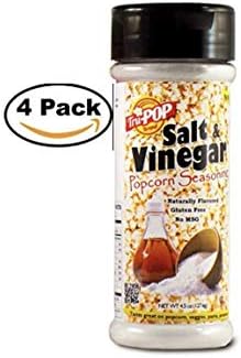 Tru-POP Salt & Vinegar Popcorn Seasoning (4.5 oz) (4 Pack (4.5 oz))
