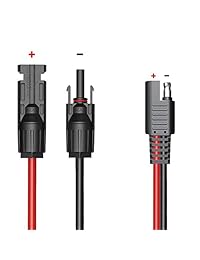 MC4 to SAE Adapter 10AWG Wire Cable Connector 16.5in 42cm for RV Solar Panel